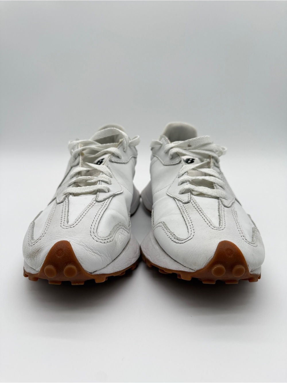 New Balance 327 White Leather Sneakers WS327LS Women’s Size 8 - Picture 4 of 8